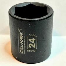 Cal- Hawk Professional Impact  Socket  24 mm x 1/2" Dr  6Pt  Free USA Shipping