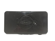 Vintage Graco Baby Wipes Container Travel Sz Black Translucent Refillable EMPTY