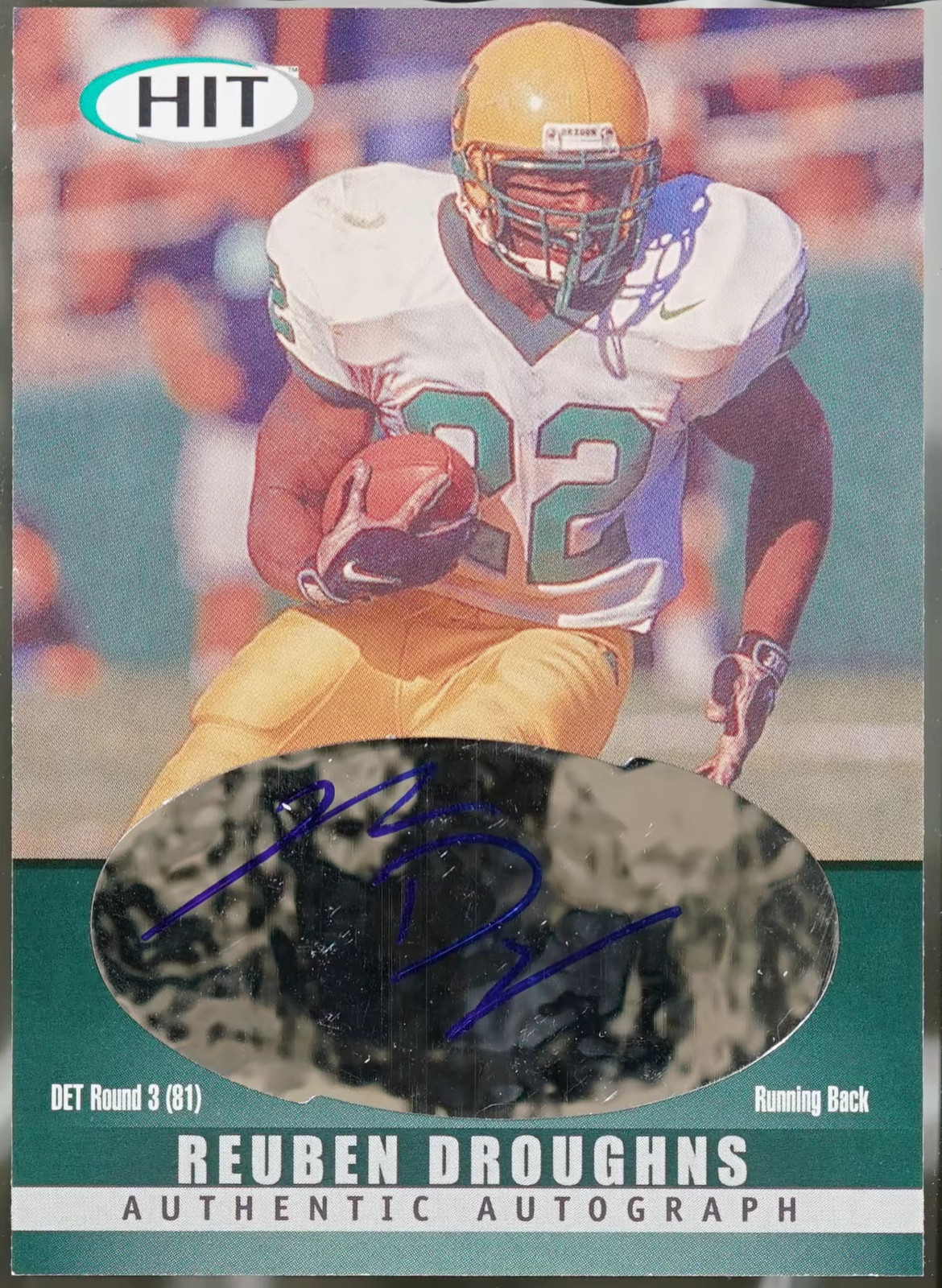 2000 SAGE HIT - Autographs Emerald Football Reuben Droughns #A23 EX