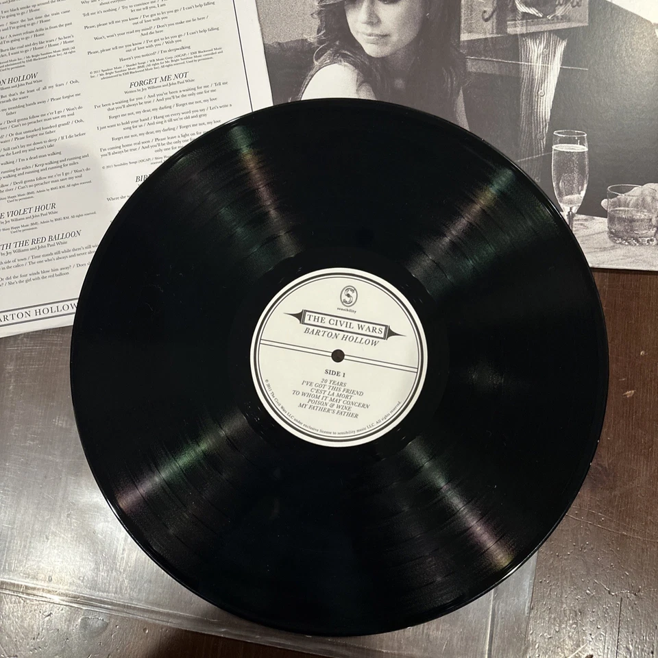 Barton Hollow The Civil Wars Vinyl Record RARE 1st Pressing Joy Williams NM - Image 4 of 4