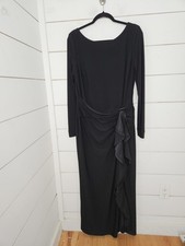 Lauren Ralph Lauren Evening Size 14 black long sleeve maxi dress