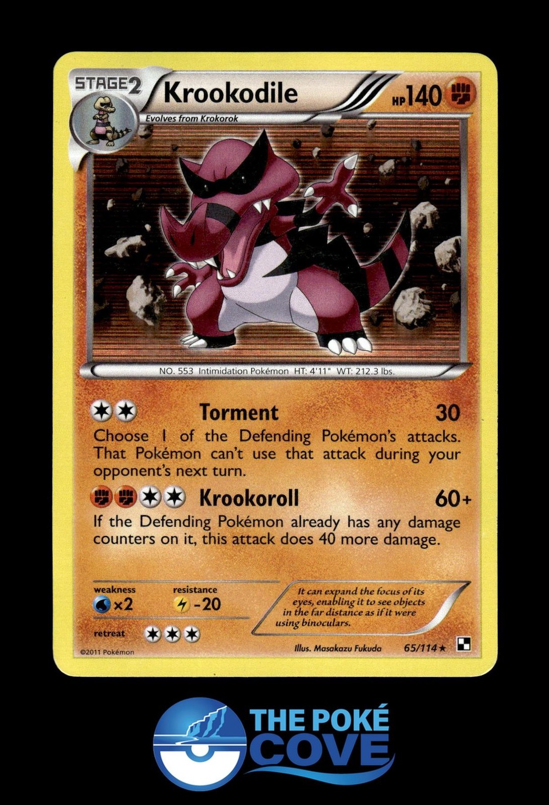 Krookodile 65/114 | Black & White Holo | Pokemon Rare Holo | DMG