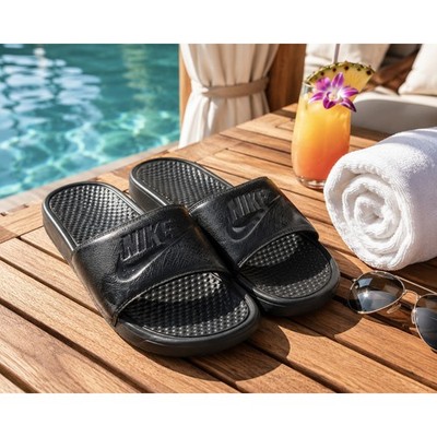 Nike Benassi JDI Black Slide Sandals Men's Size 12
