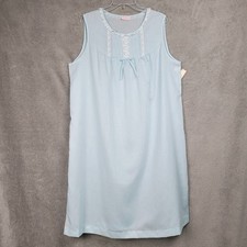Archdale Lingerie Nightgown Women's 1X Blue Lace Lightweight Nostalgic Vintage