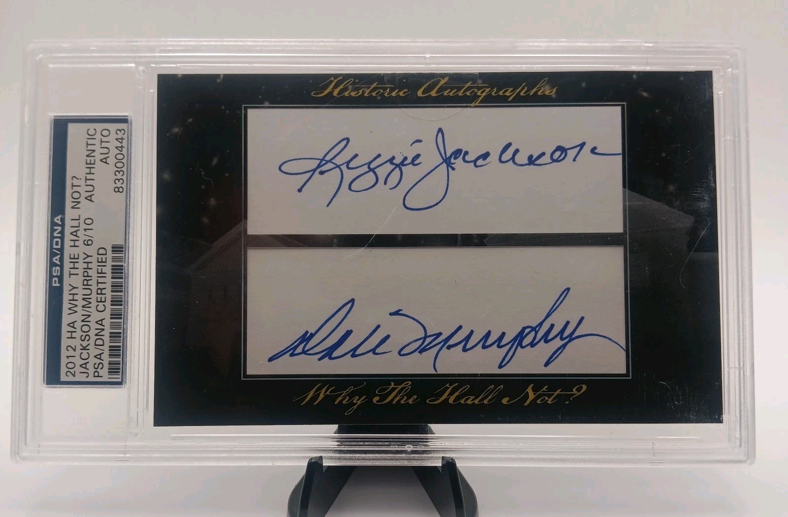 Reggie Jackson HOF Auto Yankees Signed Cut Dale Murphy Dual PSA DNA AUTOGRAPH 6/