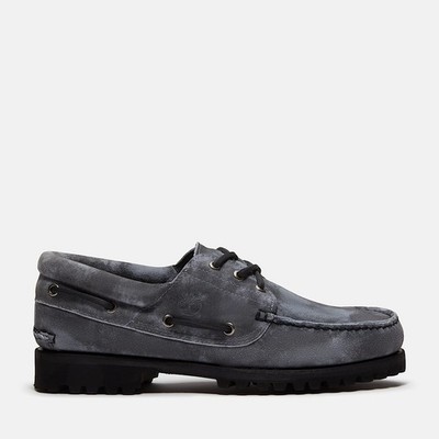 Timberland Mix Tape Authentic 3-Eye Lug Boat Shoe for Men in Light Grey