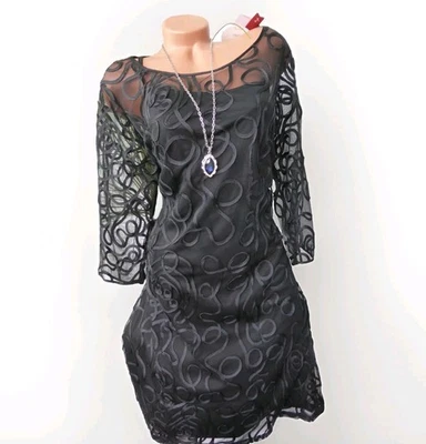 Abendkleid Eventkleid Sheego Kleid Spitzenkleid Gr 40 bis 58 schwarz (250) (363)