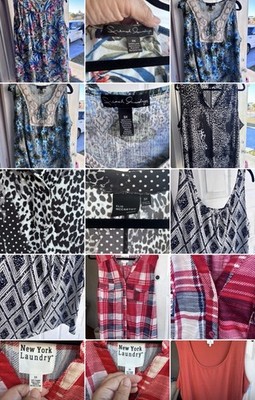 6 Lot Women s Tops Size 3X  Assorted Brands French Laundry