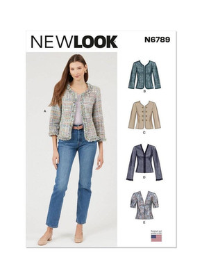 New Look N6789 Sewing Pattern - Misses Jackets - Size 8-18