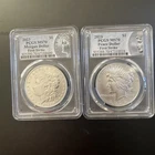2023 Morgan & Peace Dollar PCGS MS70 First Stirke Set