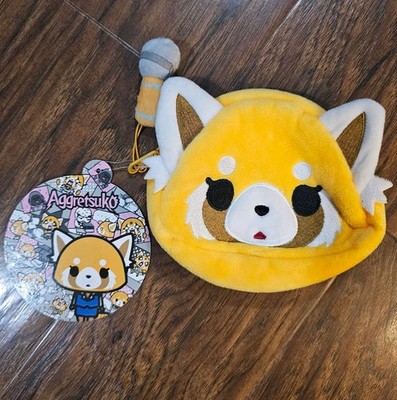 Sanrio - Aggretsuko Plush Coin Purse (4.5''x5.5'') With Zipper - NEW