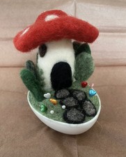 Mushroom Needle Felted Pincushion / Ornament