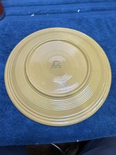 Large Vintage Yellow Fiesta Ware Round Chop Plate Cake Serving Platter 1940s 12"