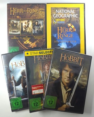 Herr der Ringe Trilogie + Hobbit Trilogie + Bonus (DVD) Gebr. - Peter Jackson