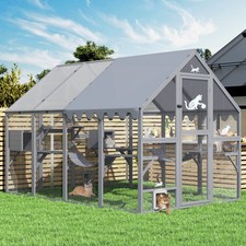 Large Catio Outdoor Cat Enclosure 110" Extra Large Outdoor Catio Multiple Cats