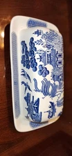 Vintage Churchill Blue Willow Butter Dish