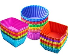 36 Pack Silicone Cupcake Liners Muffin Baking Standard, Multicolor Standard