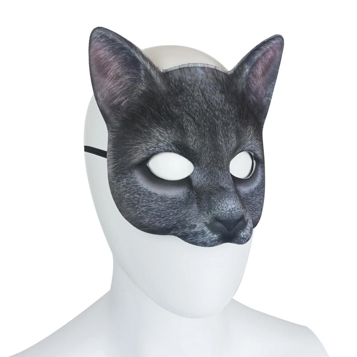 Mascherina Facciale Lavabile Grumpy Cat, Fatta A Mano, 3 Strati In Flanella/cotone/poliestere, Unisex Adulto/bambino - Foto 4