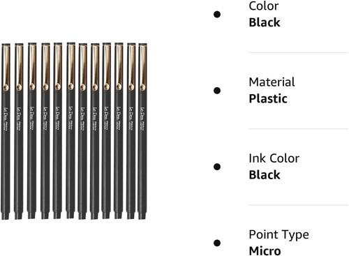 Marvy Uchida LePen Black 12 Pack 4300 Series - Picture 3 of 3