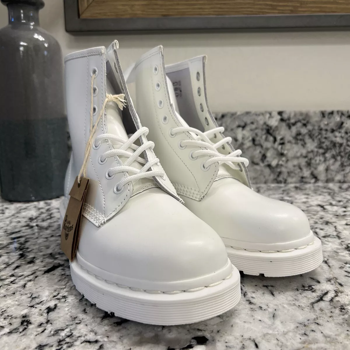White mono hotsell dr martens