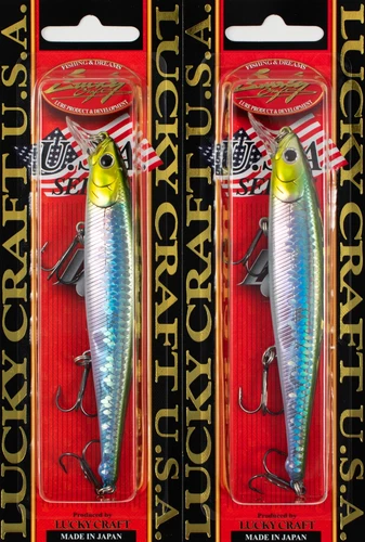 (LOT OF 2) LUCKY CRAFT FLASH POINTER 115 9/16OZ FPT115-192 MS JAPAN SHAD B6236