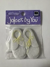 Jolee’s By You WHITE BABY SHOES 2pcs Scrapbooking Embellishments RARE