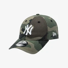 New Era MLB Basic Woodland Camo Baseball Cap, New York Yankees
