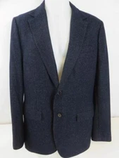 Bonobos Navy Blue Pinstripe Blazer Lanificio Fortex Jacket Size 44R Slim Fit