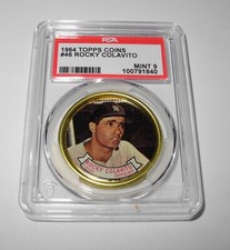 1964 Topps Baseball Coin Pin #46 Rocky Colavito Detroit Tigers PSA 9 MINT