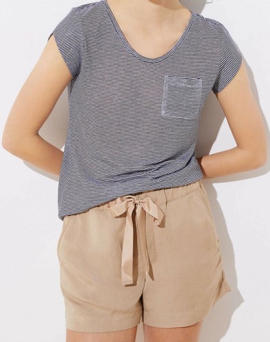 Ann Taylor LOFT Striped Pocket Linen 