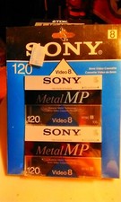Sony Metal MP 120 8mm Video 8 Cassette Tape P6-120MP Lot Of 2 NEW NOS SEALED