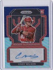 Cody Wilson 2022 PANINI PRIZM CAROLINA BLUE ROOKIE AUTO # 21/25 Nationals #RA-CY