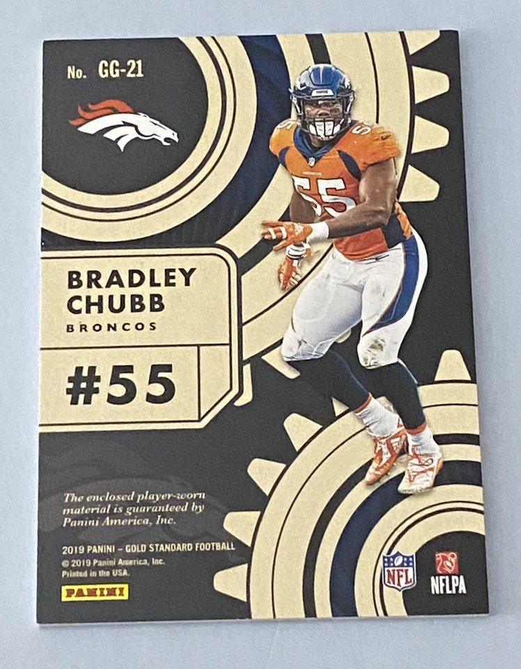 Bradley Chubb, 2019 Gold Standard, Gold Gear, 09/15, Short Print! - Image 3 of 3