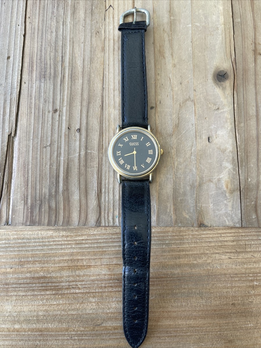 Women’s vintage Guess Black Leather Watch Classic Guess Watch for Women Rectangular Dial & Black Strap  main image 2