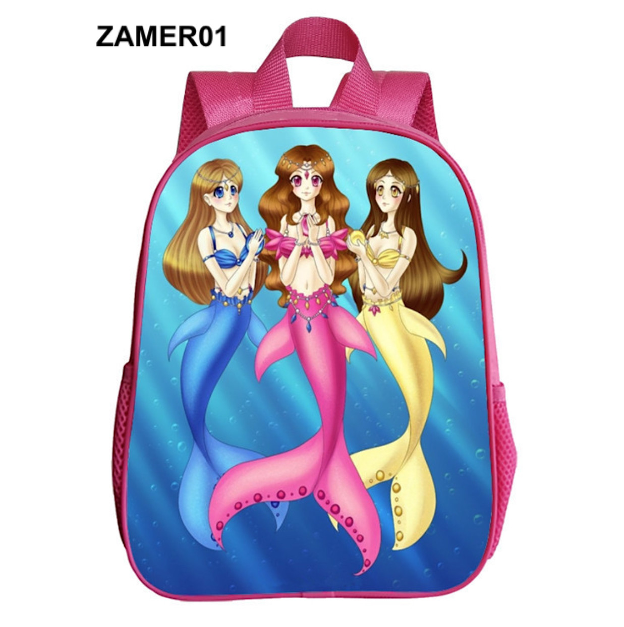 Woosir Zaino Scolastico Sirena Per Bambina E Ragazza, 3 In 1 Con Borsa Pranzo E Astuccio, 15.6 Pollici, Grande Capacità