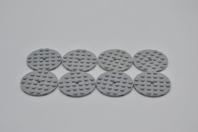 LEGO 8 x Platte Loch neuhell grau Light Bluish Gray Plate Round 6x6 11213 LEGO 8 x Platte Loch neuhell grau Light Bluish Gray Plate Round 6x6 11213
