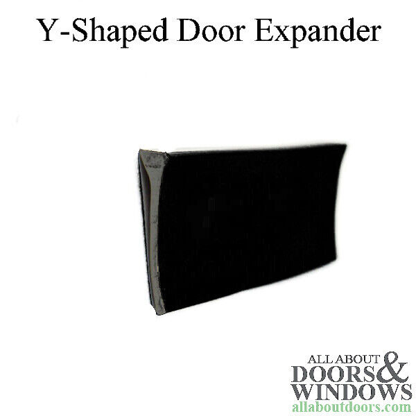 Sweep Y-shape Storm Door Expander Black Vinyl Draft Stopper Sold by the foot Sweep Y-shape Storm Door Expander Black Vinyl Draft Stopper Sold by the foot