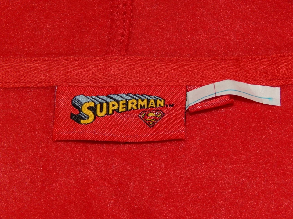 Superman Body Hoodie Size Youth Large & XL Hooded Sweatshirt Mask DC Comics - Image 2 of 4