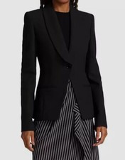  1990 Michael Kors Collection Women's Black Shawl Collar Blazer Jacket Size 12
