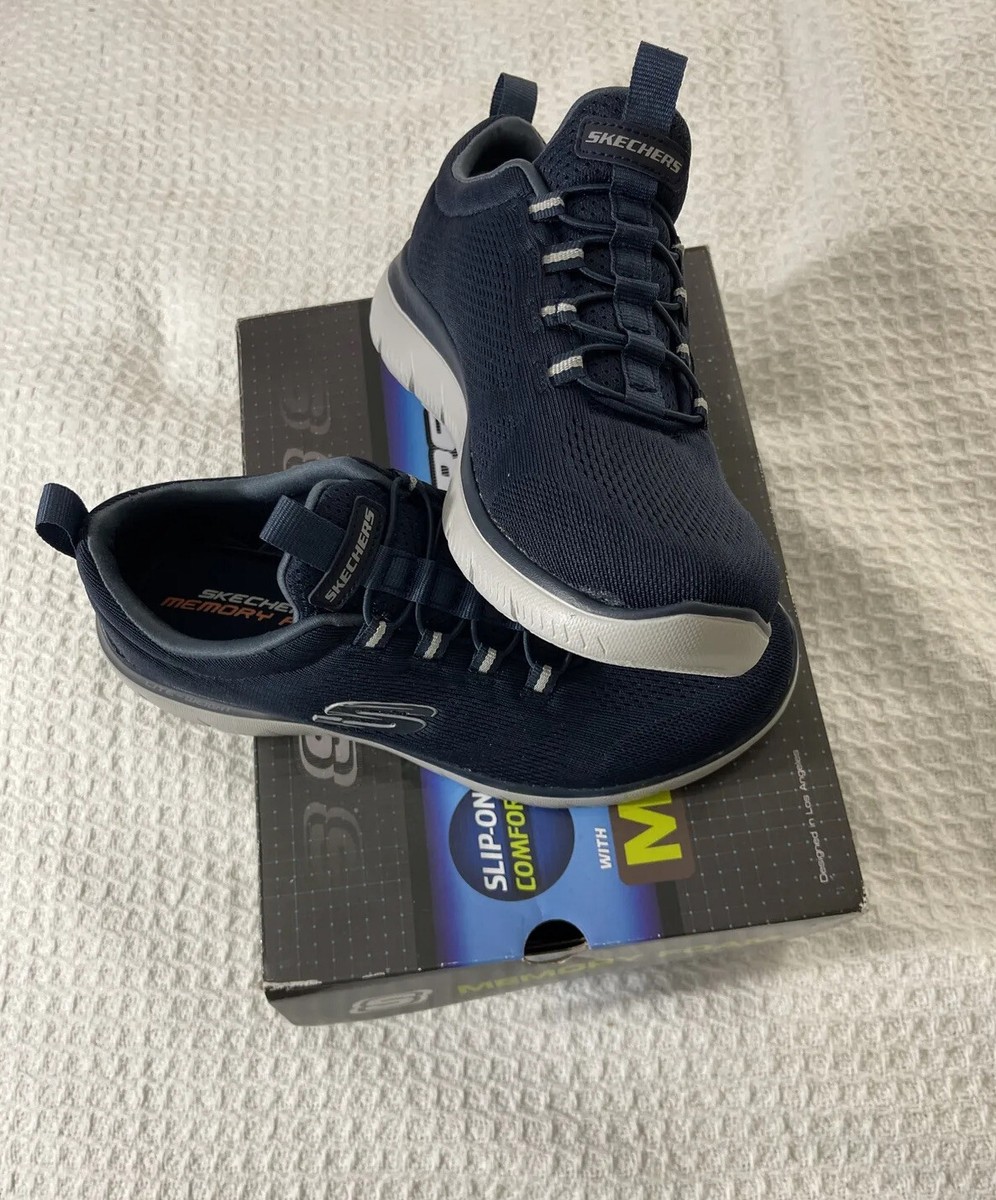 Skechers Mens Summits Louvin 232186W Navy Blue Running Shoes