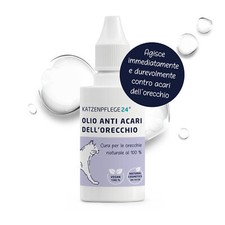 KATZENPFLEGE24 Olio anti acari dell'orecchio gatti - 100% effetto immediato 50ml