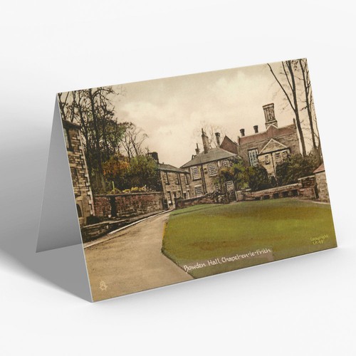 GREETING CARD Vintage Derbyshire Bowden Hall, ChapelenleFrith eBay