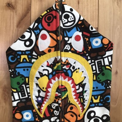 BAPE Mook Limited Milo Animal Safari Shark full zip hoodie A