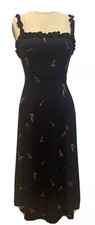 Reformation Arielle Dress Maraschino Size 4P (petite) black, red, white