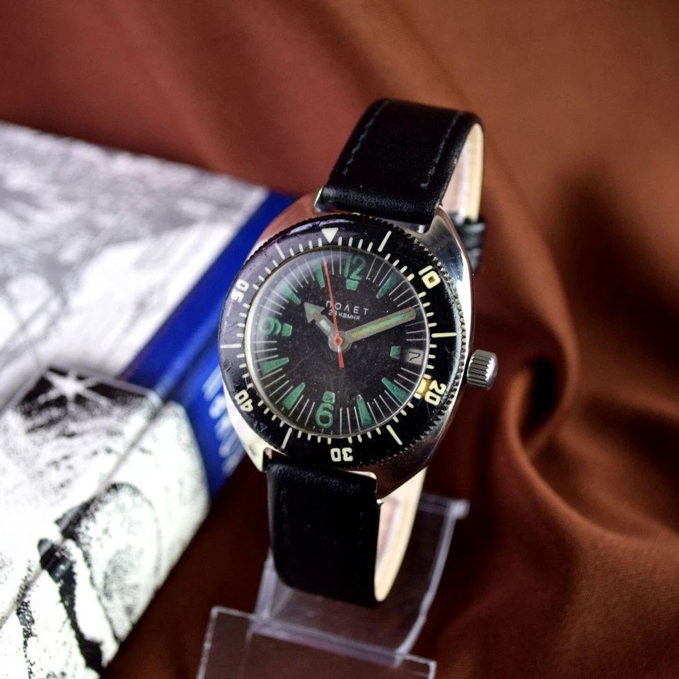 Reloj Pulsera Vintage Poljot Anfibio Buzo Soviético Hombre 23 Joyas Reparado Foto 4 de 4