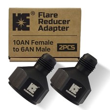 Cosmostar 2 PCS 10AN Female to 6AN Male Flare Reducer Adapter - 10AN to 6AN