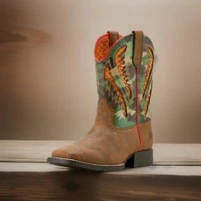 Ariat Kids Quickdraw Venttek Toasty Tan and Brushed Camo Boot-61193