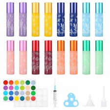 MirraSwit 16Pcs 10ml Red, Yellow, Blue, Green, Purple, Pink, Orange