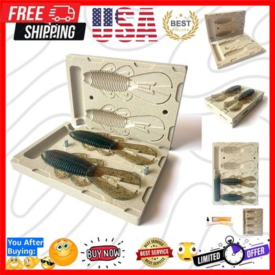 Soft Plastiс Mold Lure Making Injection Molds Fishing Lures 2 Cavity Googan B...