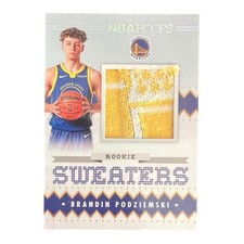 Brandin Podziemski 2023-24 NBA Hoops Basketball Rookie Sweaters Relic # RSW-BP0